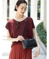 BPKAG88200 MK MICHEL KLEIN BAG(MK ミッシェルクラン バッグ) [軽量]カウレザースクエアミニショルダー ブラック