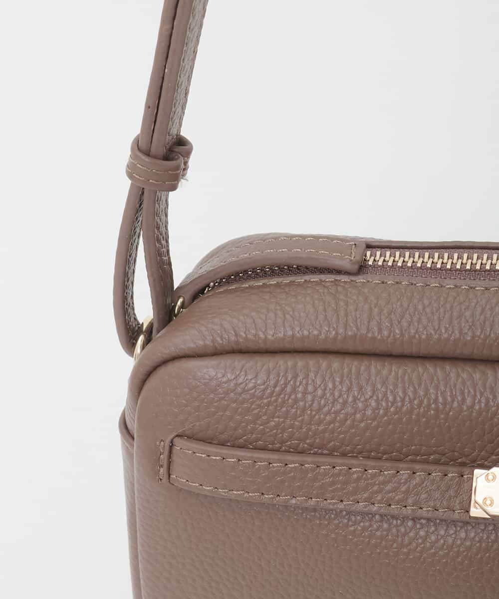 BPKAG88200 MK MICHEL KLEIN BAG(MK ミッシェルクラン バッグ) [軽量]カウレザースクエアミニショルダー ブラウン