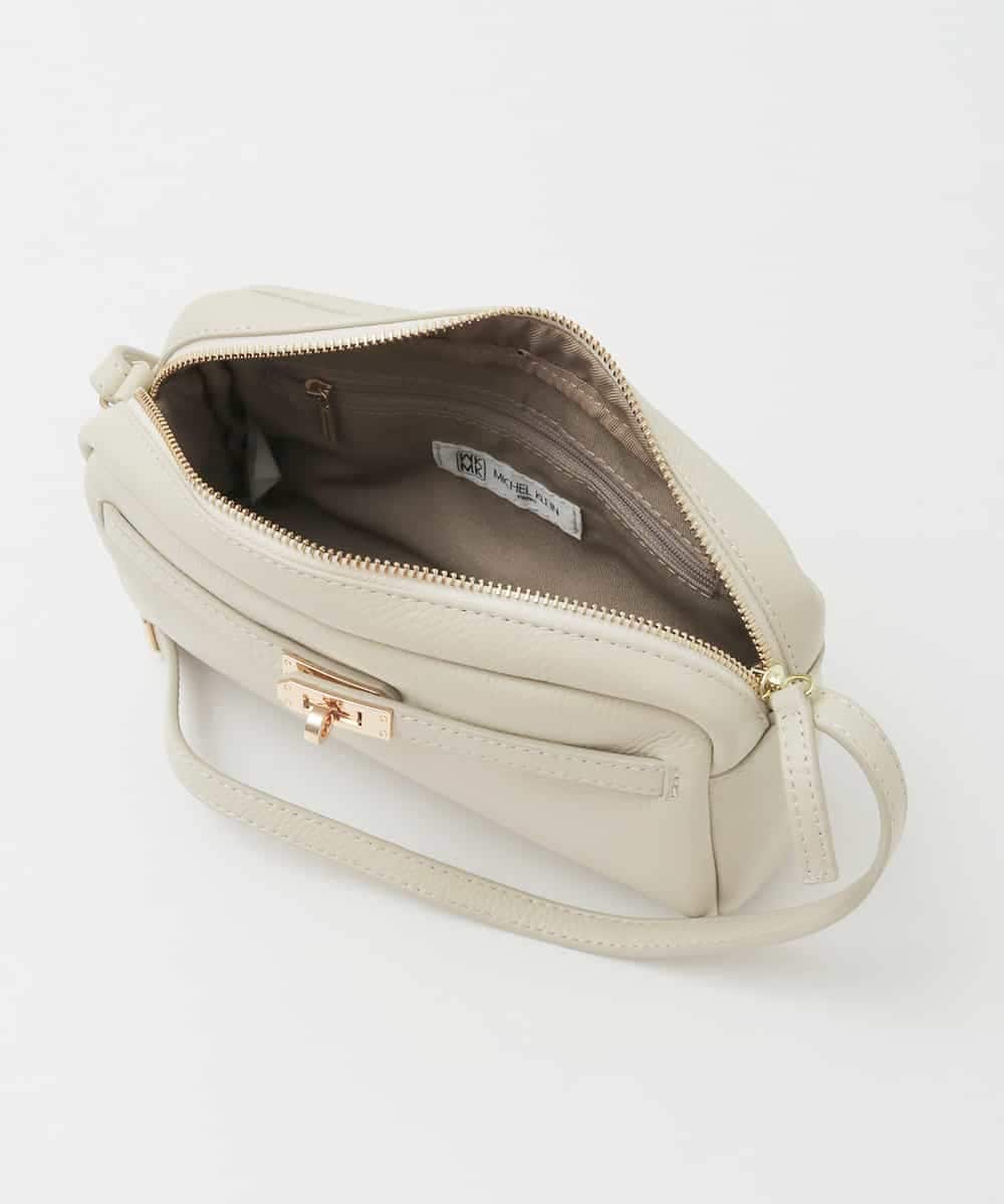 BPKAG88200 MK MICHEL KLEIN BAG(MK ミッシェルクラン バッグ) [軽量]カウレザースクエアミニショルダー ブラウン