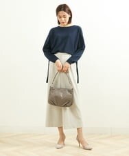 BPKAS01230 MK MICHEL KLEIN BAG(MK ミッシェルクラン バッグ) 【2WAY】カウレザータックデザインミニトートバッグ グレー