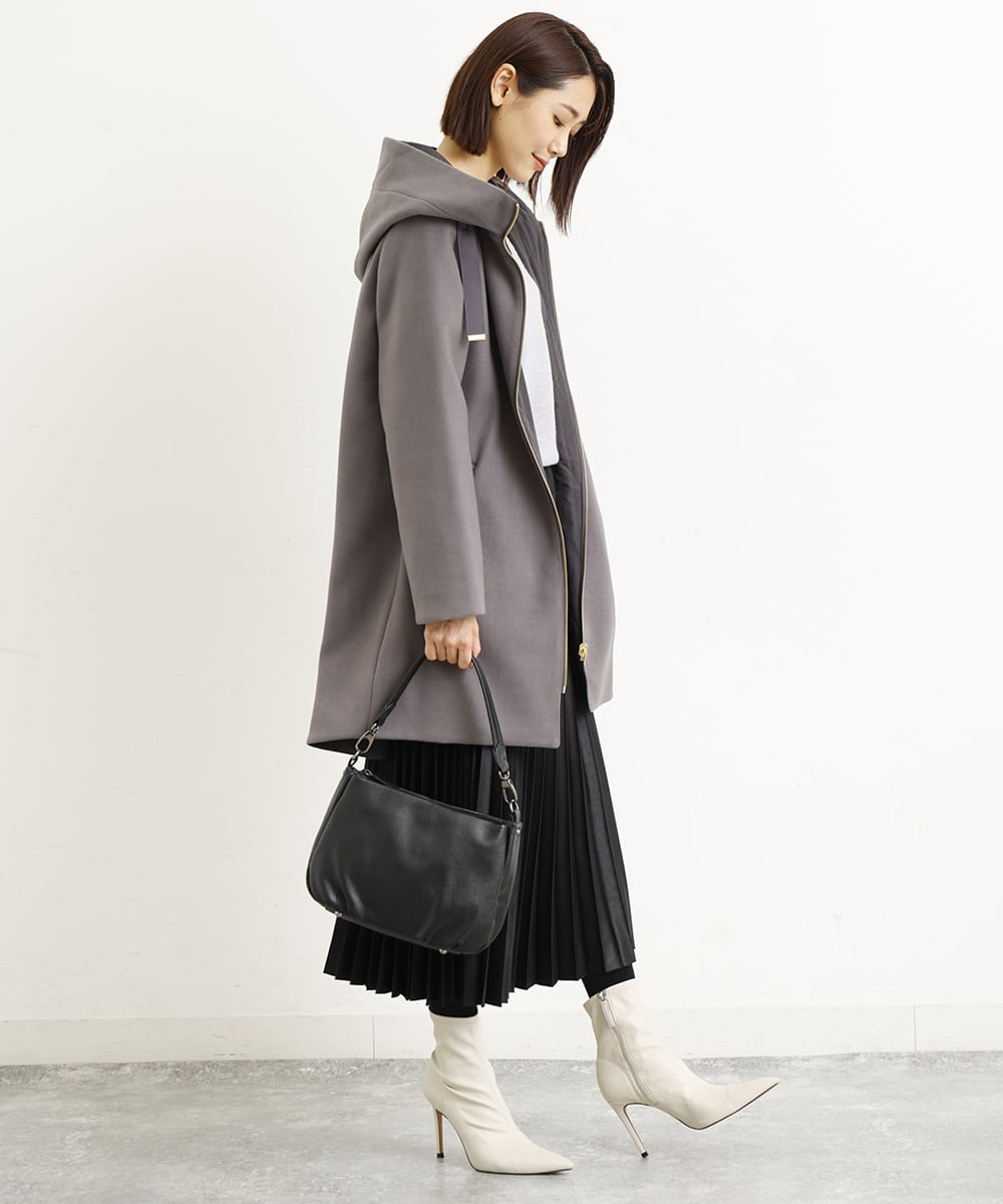 BPKAS01230 MK MICHEL KLEIN BAG(MK ミッシェルクラン バッグ) 【2WAY】カウレザータックデザインミニトートバッグ ブラック