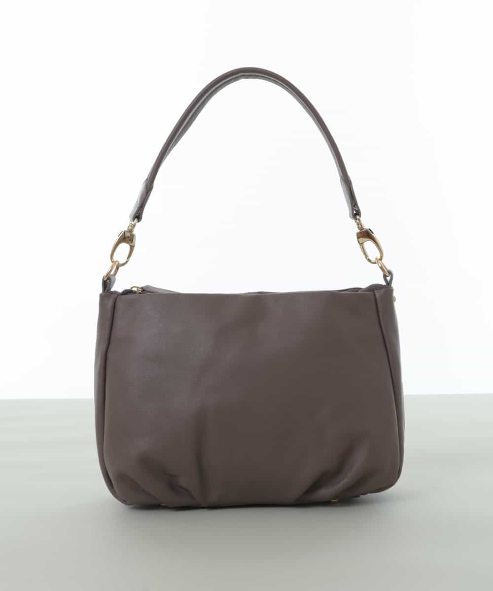 BPKAS01230 MK MICHEL KLEIN BAG(MK ミッシェルクラン バッグ) 【2WAY】カウレザータックデザインミニトートバッグ グレー