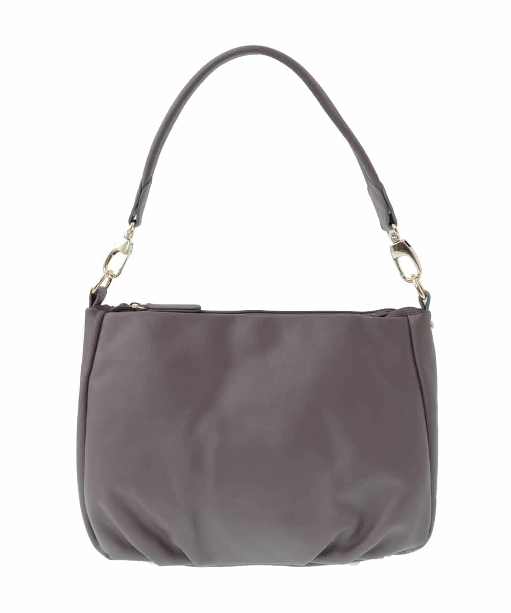 BPKAS01230 MK MICHEL KLEIN BAG(MK ミッシェルクラン バッグ) 【2WAY】カウレザータックデザインミニトートバッグ グレー
