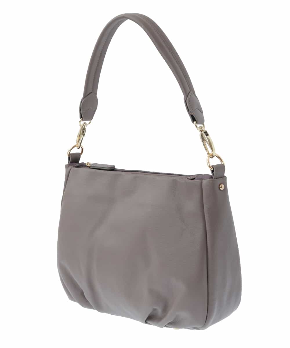 BPKAS01230 MK MICHEL KLEIN BAG(MK ミッシェルクラン バッグ) 【2WAY】カウレザータックデザインミニトートバッグ グレー