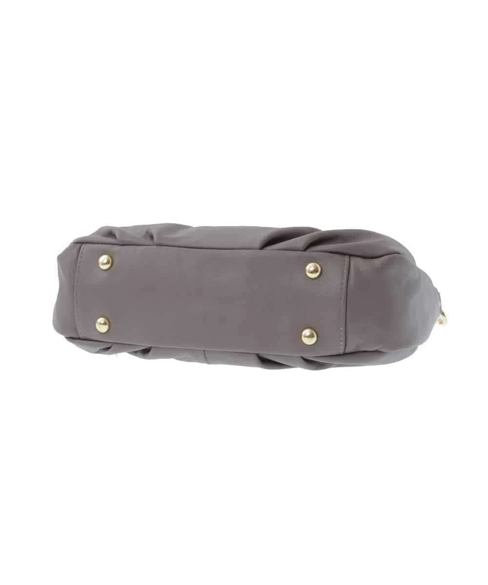 BPKAS01230 MK MICHEL KLEIN BAG(MK ミッシェルクラン バッグ) 【2WAY】カウレザータックデザインミニトートバッグ グレー