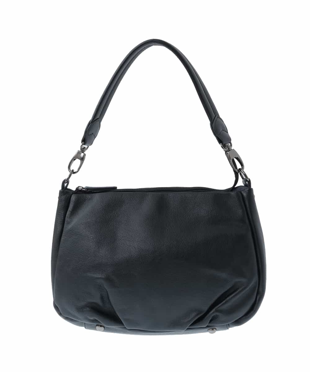 BPKAS01230 MK MICHEL KLEIN BAG(MK ミッシェルクラン バッグ) 【2WAY】カウレザータックデザインミニトートバッグ ブラック