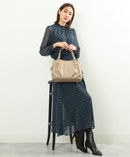 BPKAS03260 MK MICHEL KLEIN BAG(MK ミッシェルクラン バッグ) [2WAY]カウレザータックデザイントートバッグ ベージュ