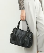 BPKAS03260 MK MICHEL KLEIN BAG(MK ミッシェルクラン バッグ) [2WAY]カウレザータックデザイントートバッグ ブラック