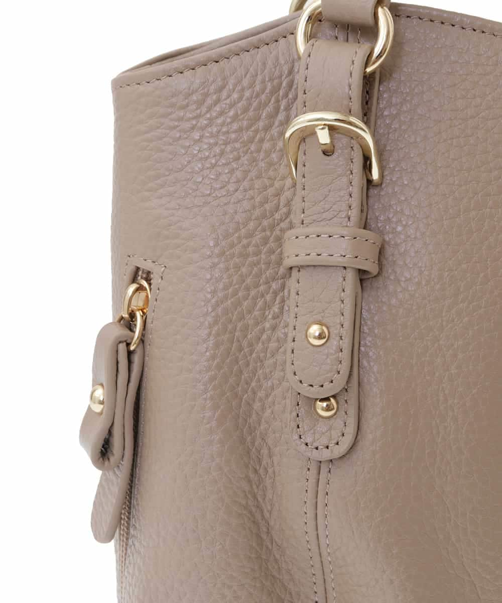 BPKAS03260 MK MICHEL KLEIN BAG(MK ミッシェルクラン バッグ) [2WAY]カウレザータックデザイントートバッグ ベージュ