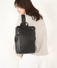 BPKAV02280 MK MICHEL KLEIN BAG(MK ミッシェルクラン バッグ) [A4収納可]レザースクエアデザインリュック ブラック