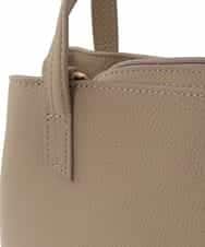 BPKAV06260 MK MICHEL KLEIN BAG(MK ミッシェルクラン バッグ) ［2WAY］カウレザースクエアハンドバッグ ベージュ