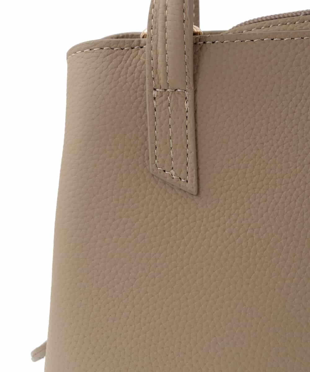 BPKAV06260 MK MICHEL KLEIN BAG(MK ミッシェルクラン バッグ) ［2WAY］カウレザースクエアハンドバッグ ベージュ