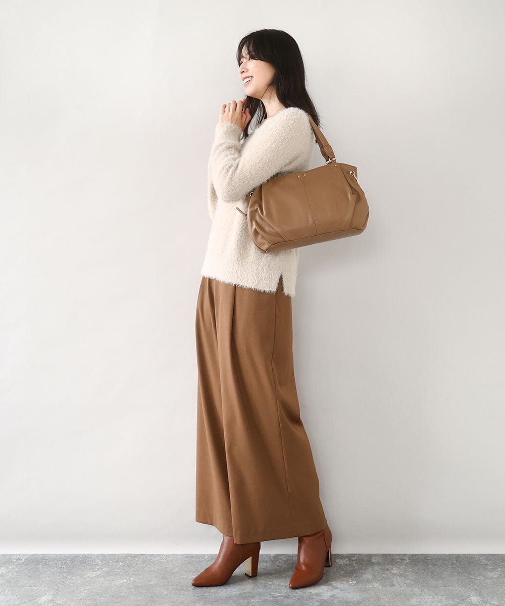 BPKAV10280 MK MICHEL KLEIN BAG(MK ミッシェルクラン バッグ) [2WAY]カウレザータックデザイントートバッグ ライトブルー