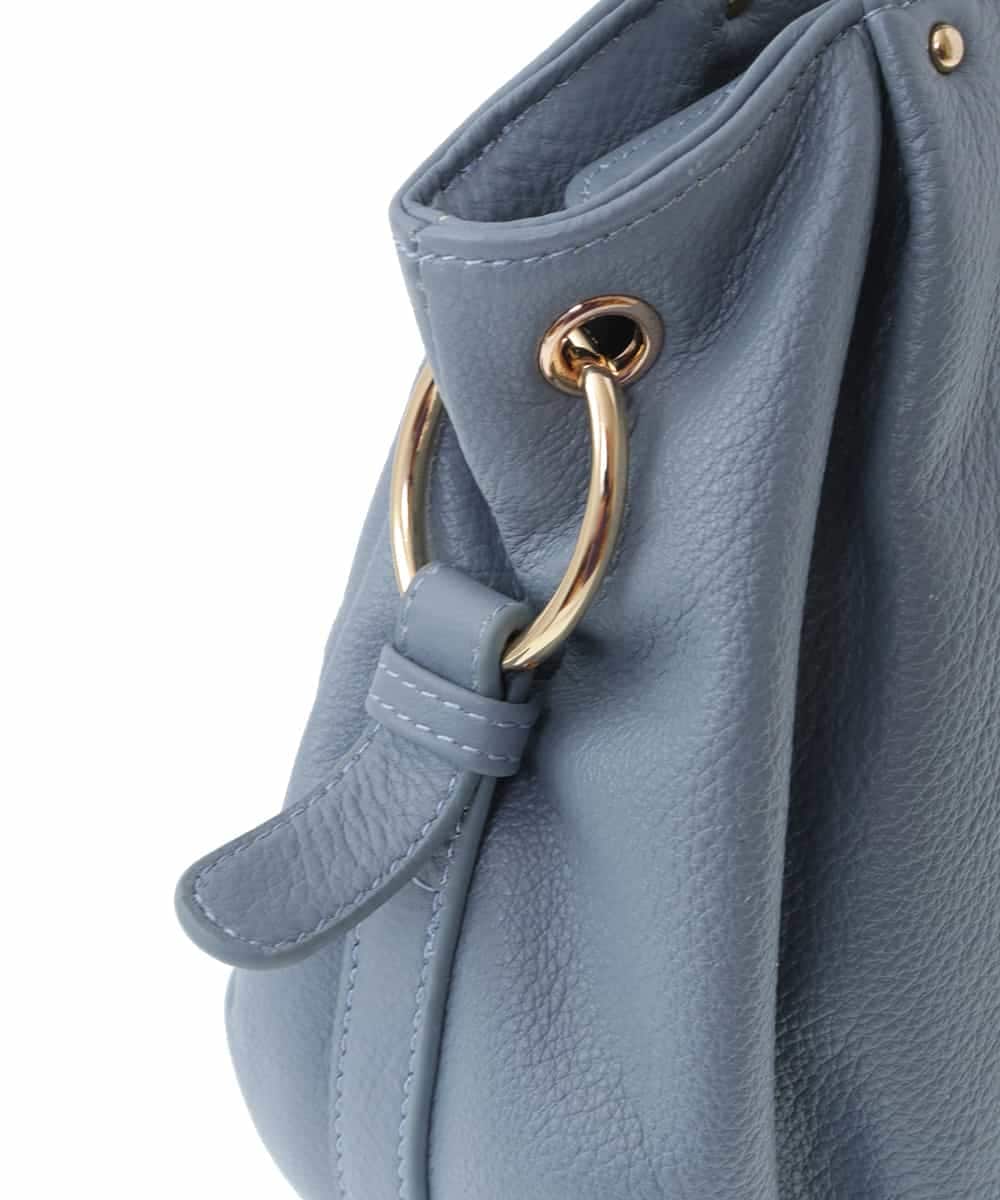 BPKAV10280 MK MICHEL KLEIN BAG(MK ミッシェルクラン バッグ) [2WAY]カウレザータックデザイントートバッグ ライトブルー