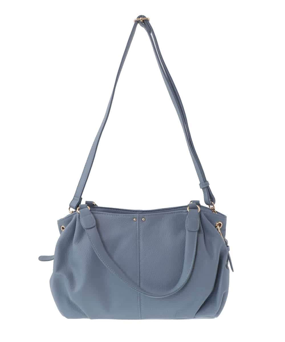 BPKAV10280 MK MICHEL KLEIN BAG(MK ミッシェルクラン バッグ) [2WAY]カウレザータックデザイントートバッグ ライトブルー
