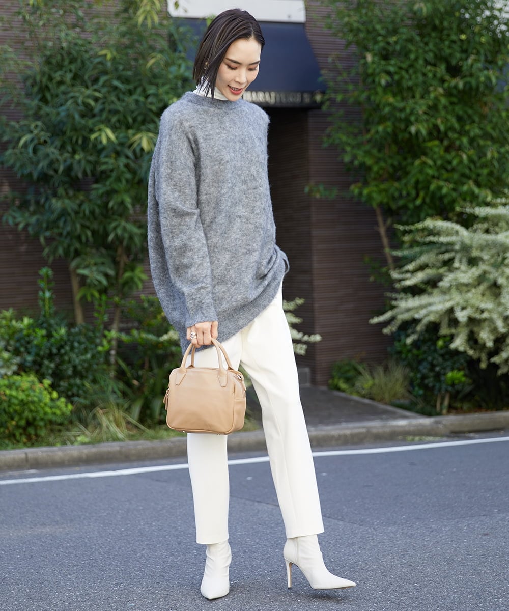 BPKAV11250 MK MICHEL KLEIN BAG(MK ミッシェルクラン バッグ) [2WAY]カウレザースクエアミニトートバッグ グリーン