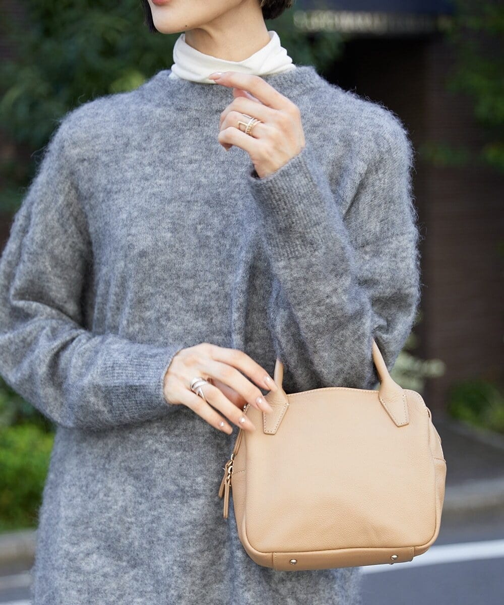 BPKAV11250 MK MICHEL KLEIN BAG(MK ミッシェルクラン バッグ) [2WAY]カウレザースクエアミニトートバッグ グリーン