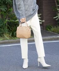 BPKAV11250 MK MICHEL KLEIN BAG(MK ミッシェルクラン バッグ) [2WAY]カウレザースクエアミニトートバッグ ベージュ