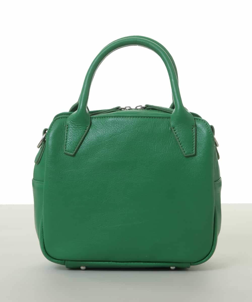 BPKAV11250 MK MICHEL KLEIN BAG(MK ミッシェルクラン バッグ) [2WAY]カウレザースクエアミニトートバッグ グリーン