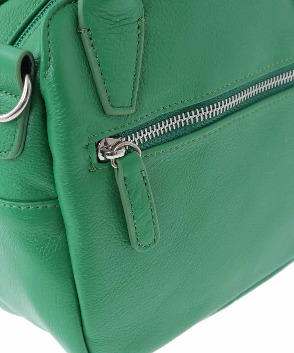 BPKAV11250 MK MICHEL KLEIN BAG(MK ミッシェルクラン バッグ) [2WAY]カウレザースクエアミニトートバッグ グリーン