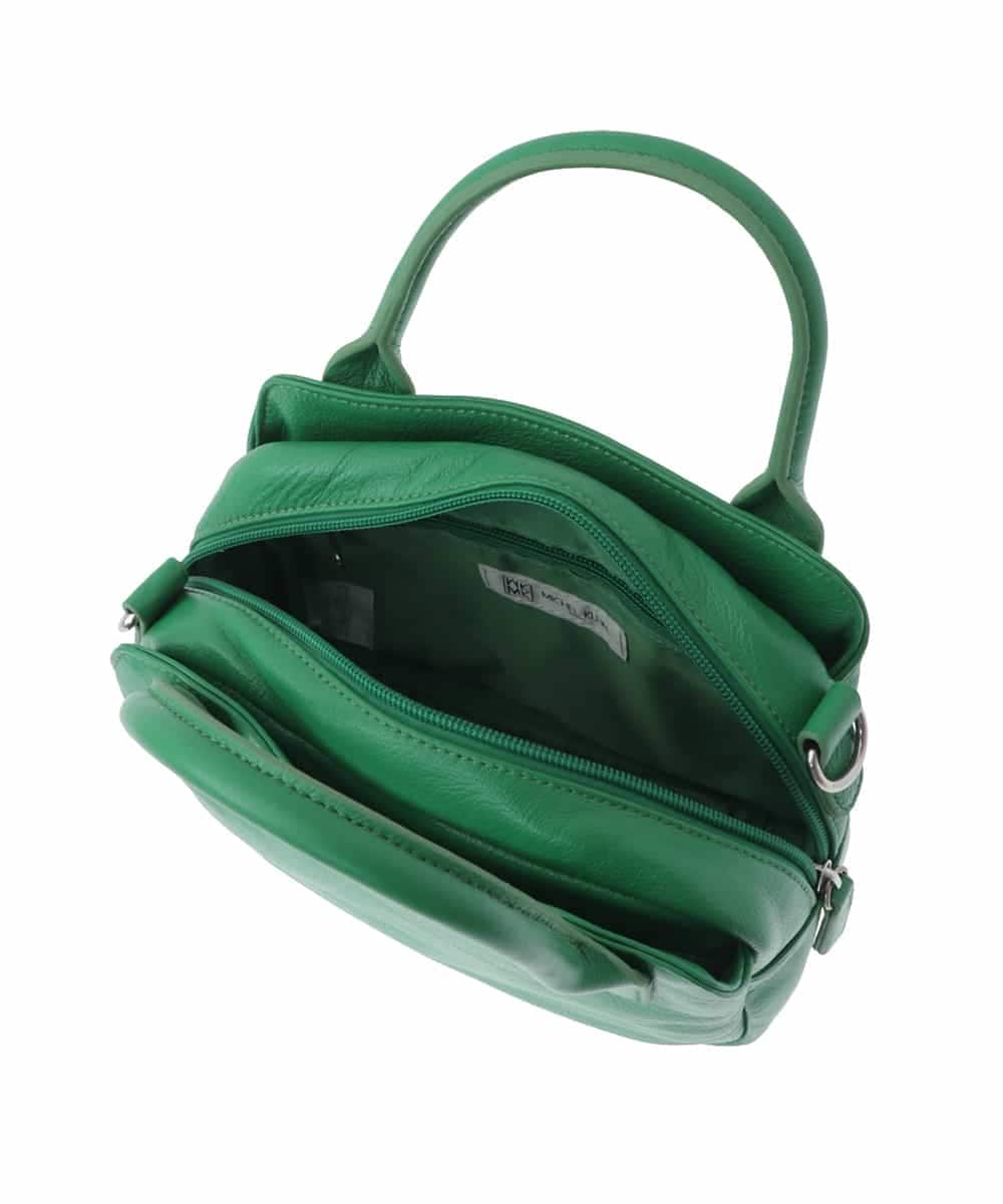 BPKAV11250 MK MICHEL KLEIN BAG(MK ミッシェルクラン バッグ) [2WAY]カウレザースクエアミニトートバッグ グリーン