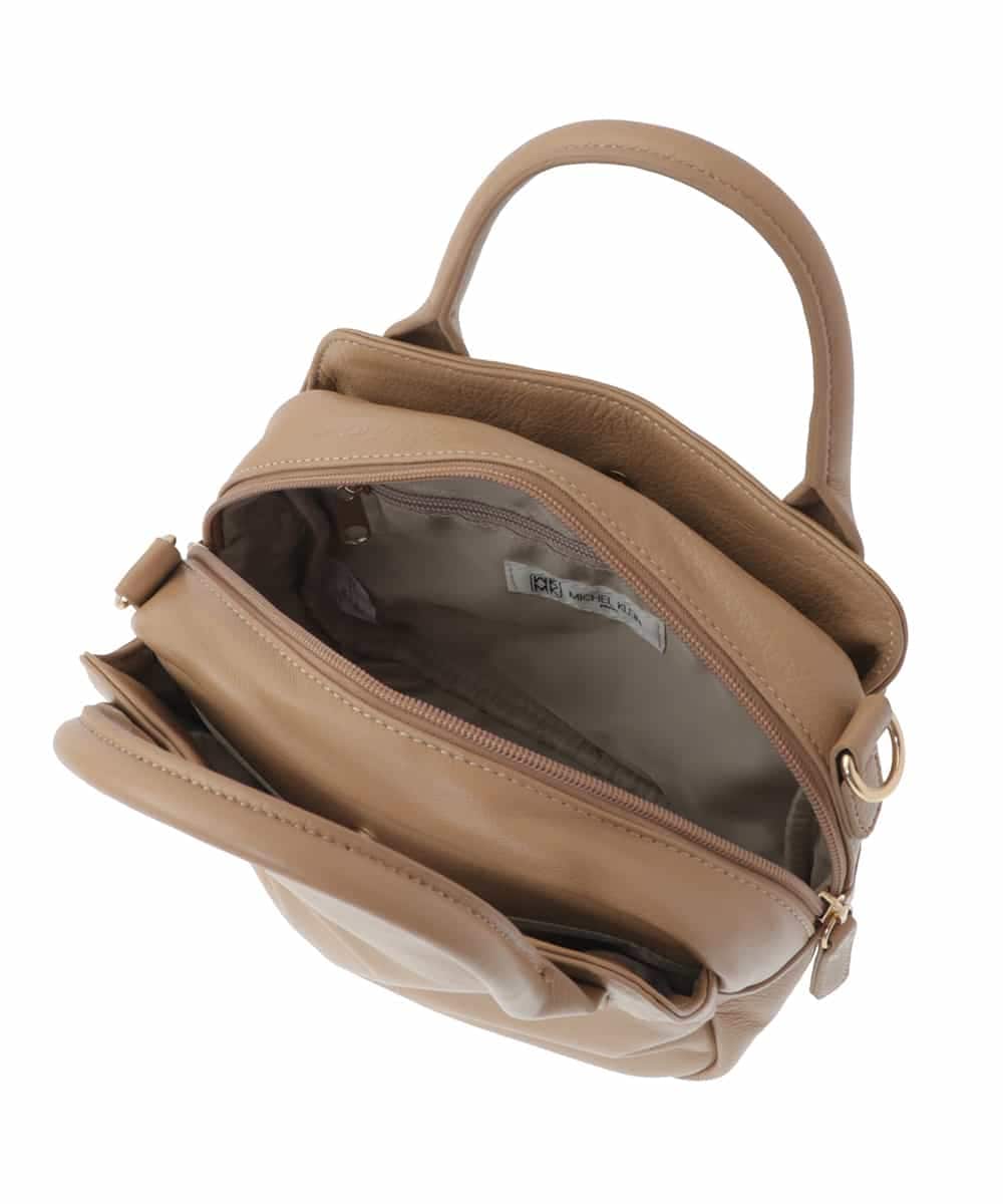 BPKAV11250 MK MICHEL KLEIN BAG(MK ミッシェルクラン バッグ) [2WAY]カウレザースクエアミニトートバッグ グリーン