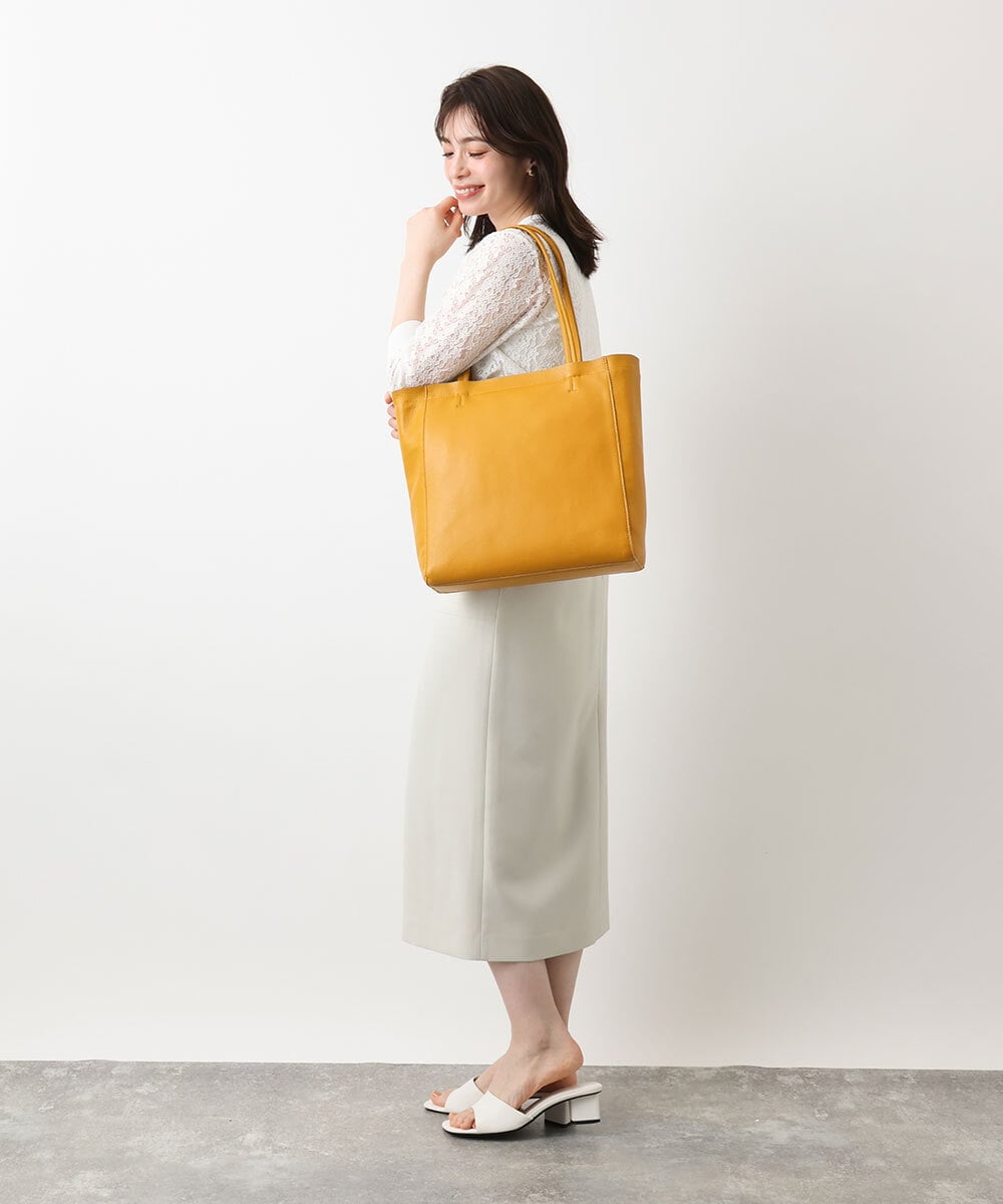BPKAV21200 MK MICHEL KLEIN BAG(MK ミッシェルクラン バッグ) [A4サイズ対応]カウレザーBIGトートバッグ ブルー