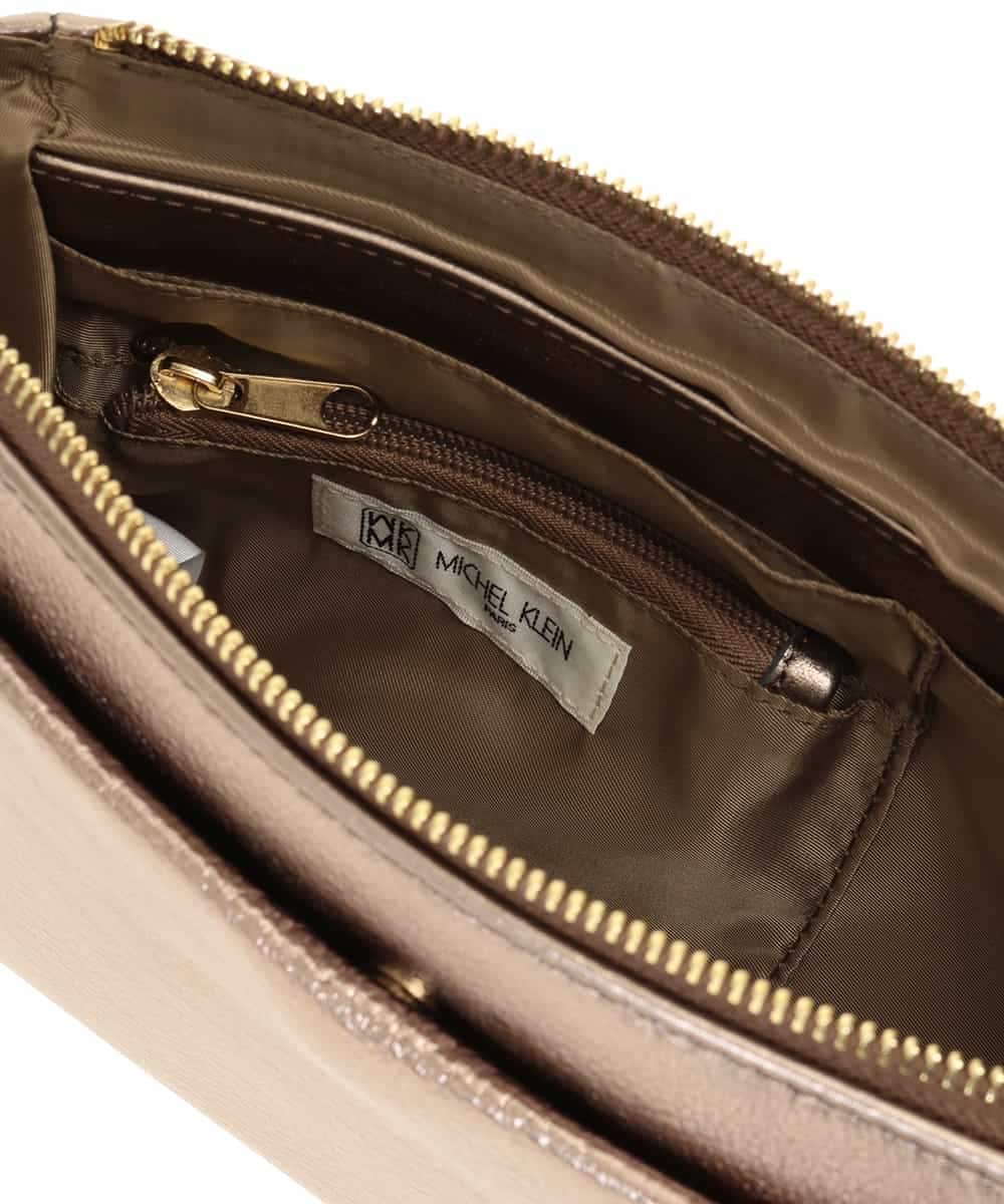 BPKEJ51180 MK MICHEL KLEIN BAG(MK ミッシェルクラン バッグ) 【WEB限定カラー】ショルダーウォレットバッグ メタリックブロンズ（WEB限定カラー）