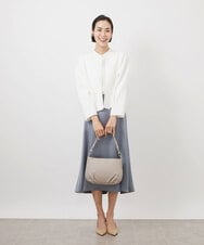 BPKGA01260 MK MICHEL KLEIN BAG(MK ミッシェルクラン バッグ) [2WAY]ギャザーポイントワンハンドルバッグ ライトグレー