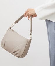 BPKGA01260 MK MICHEL KLEIN BAG(MK ミッシェルクラン バッグ) [2WAY]ギャザーポイントワンハンドルバッグ ライトグレー
