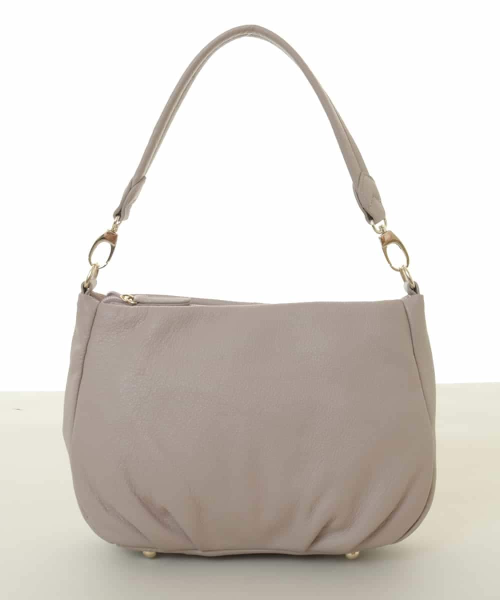 BPKGA01260 MK MICHEL KLEIN BAG(MK ミッシェルクラン バッグ) [2WAY]ギャザーポイントワンハンドルバッグ ライトグレー