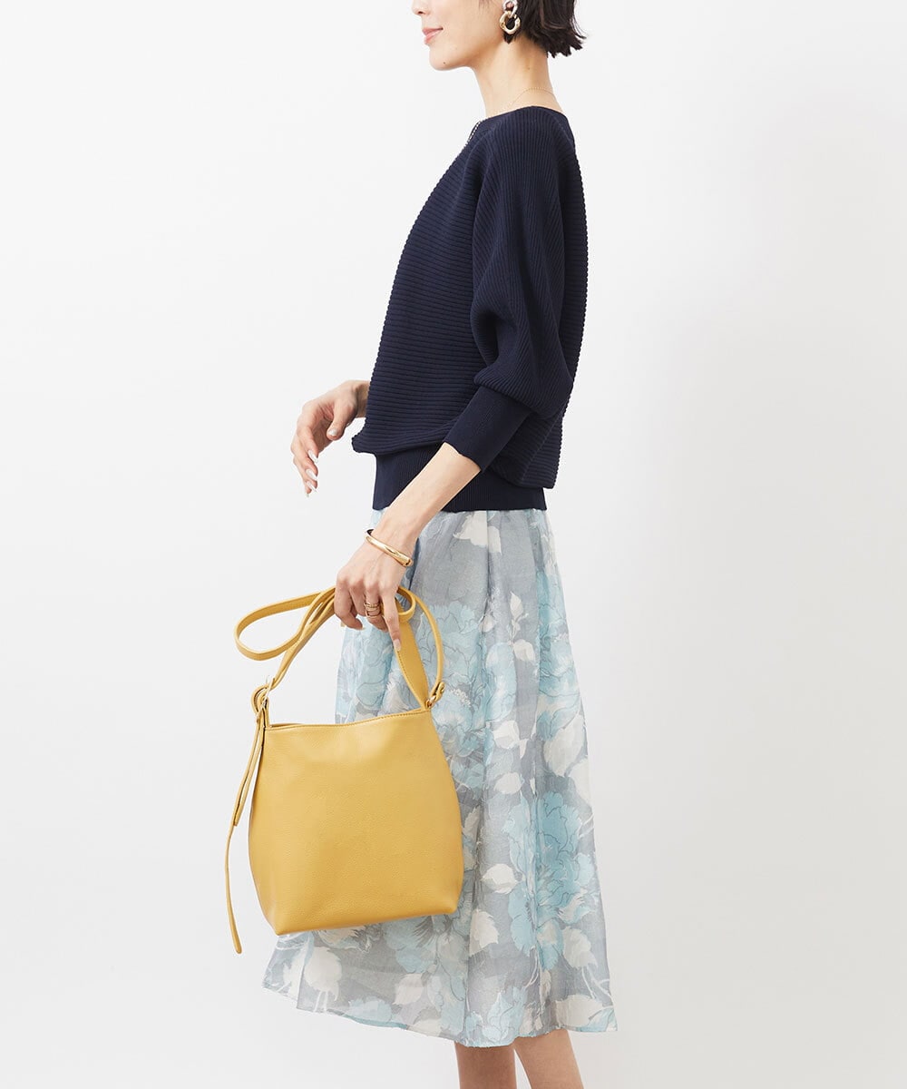BPKGA09250 MK MICHEL KLEIN BAG(MK ミッシェルクラン バッグ) [2WAY]型押し牛革ワンハンドルバッグ イエロー