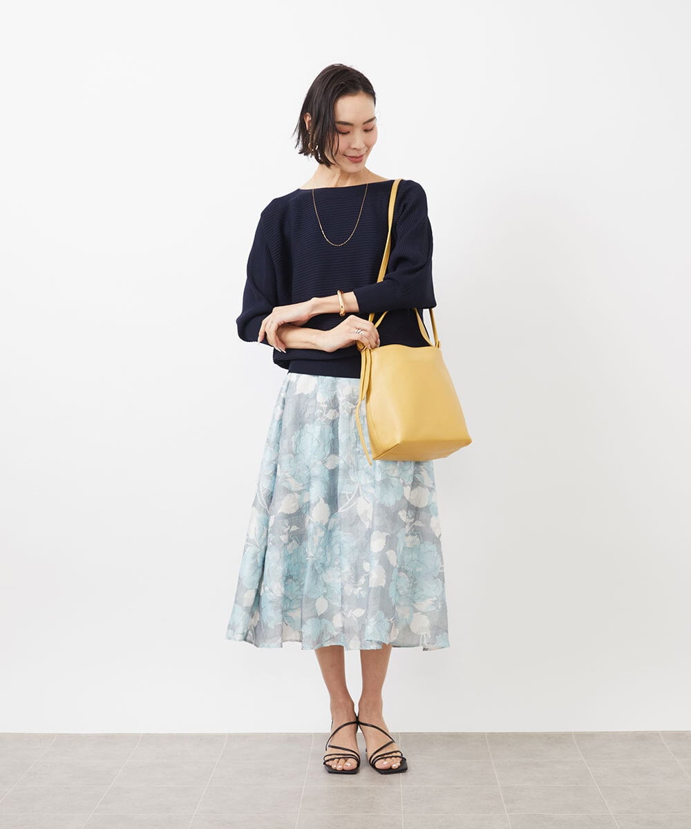 BPKGA09250 MK MICHEL KLEIN BAG(MK ミッシェルクラン バッグ) [2WAY]型押し牛革ワンハンドルバッグ イエロー