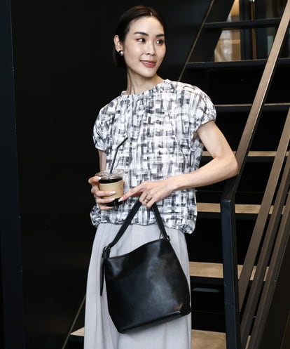 BPKGA09250 MK MICHEL KLEIN BAG [2WAY]型押し牛革ワンハンドルバッグ