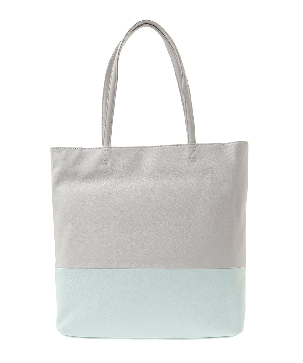 BPKGA21260 MK MICHEL KLEIN BAG(MK ミッシェルクラン バッグ) [A4収納可]カウレザースクエアトートバッグ アイボリー×イエロー