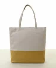 BPKGA21260 MK MICHEL KLEIN BAG(MK ミッシェルクラン バッグ) [A4収納可]カウレザースクエアトートバッグ アイボリー×イエロー