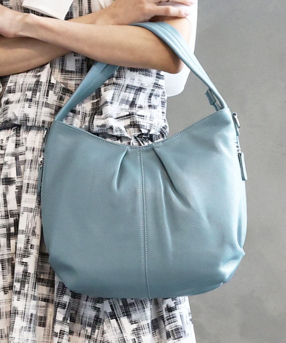 BPKGA28280 MK MICHEL KLEIN BAG(MK ミッシェルクラン バッグ) [2WAY]カウレザーワンハンドルバッグ ライトブルー