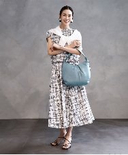BPKGA28280 MK MICHEL KLEIN BAG(MK ミッシェルクラン バッグ) [2WAY]カウレザーワンハンドルバッグ ライトグレー