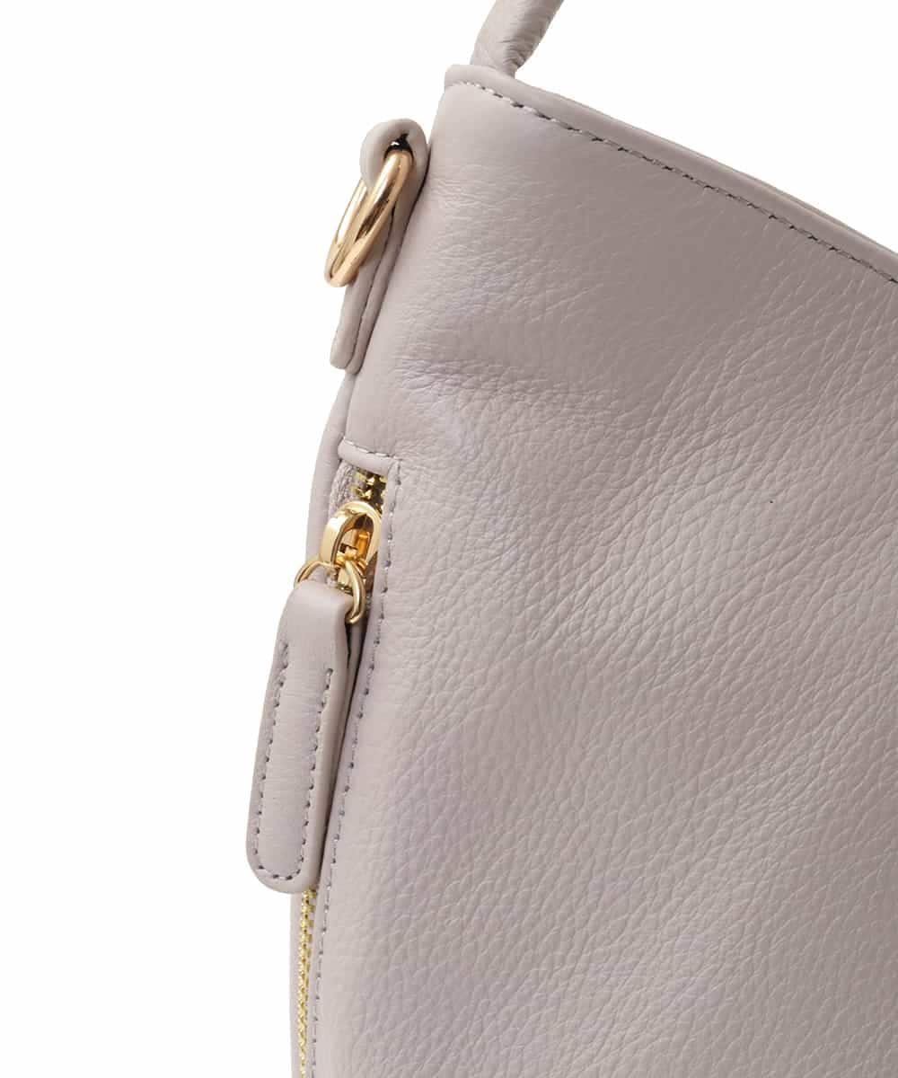 BPKGA28280 MK MICHEL KLEIN BAG(MK ミッシェルクラン バッグ) [2WAY]カウレザーワンハンドルバッグ ライトグレー