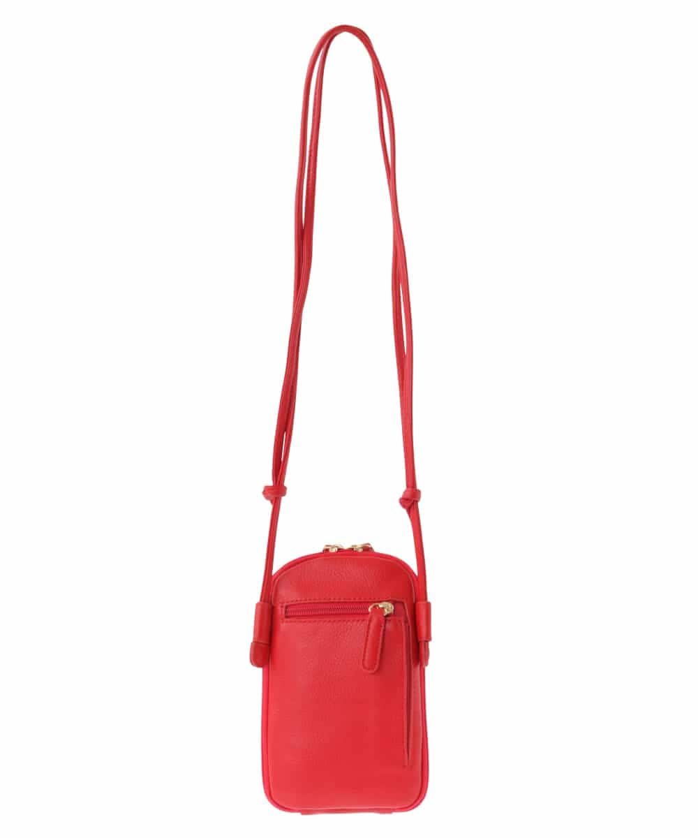 BPKGA30165 MK MICHEL KLEIN BAG(MK ミッシェルクラン バッグ) [200g以下の軽量]牛革ウォレットショルダーバッグ レッド