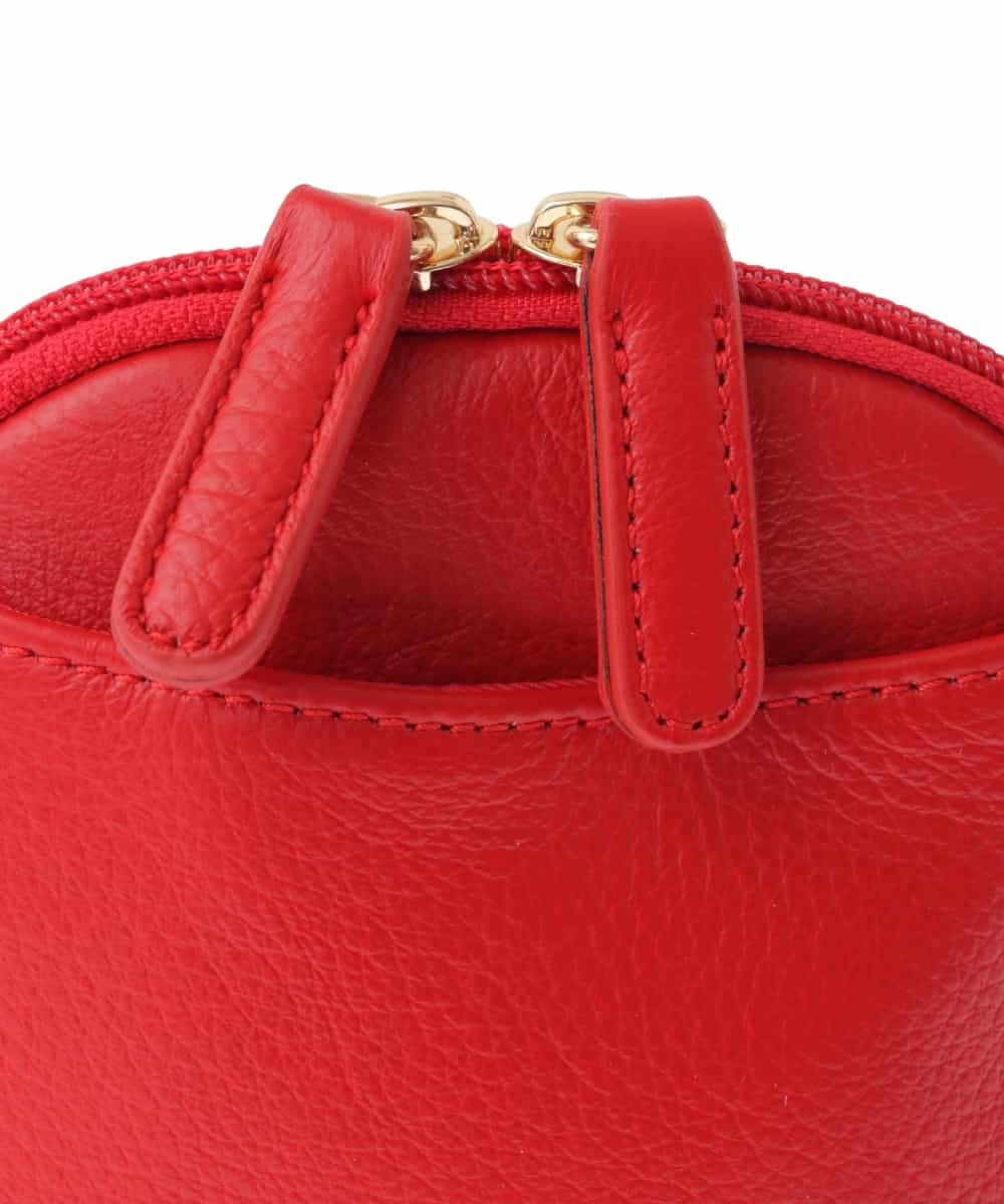 BPKGA30165 MK MICHEL KLEIN BAG(MK ミッシェルクラン バッグ) [200g以下の軽量]牛革ウォレットショルダーバッグ レッド