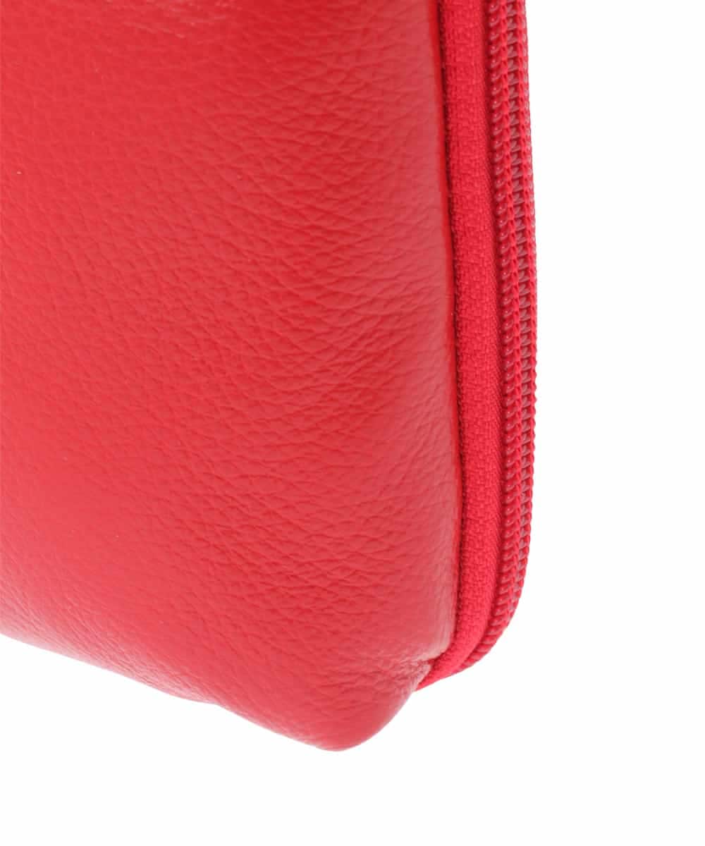 BPKGA30165 MK MICHEL KLEIN BAG(MK ミッシェルクラン バッグ) [200g以下の軽量]牛革ウォレットショルダーバッグ レッド