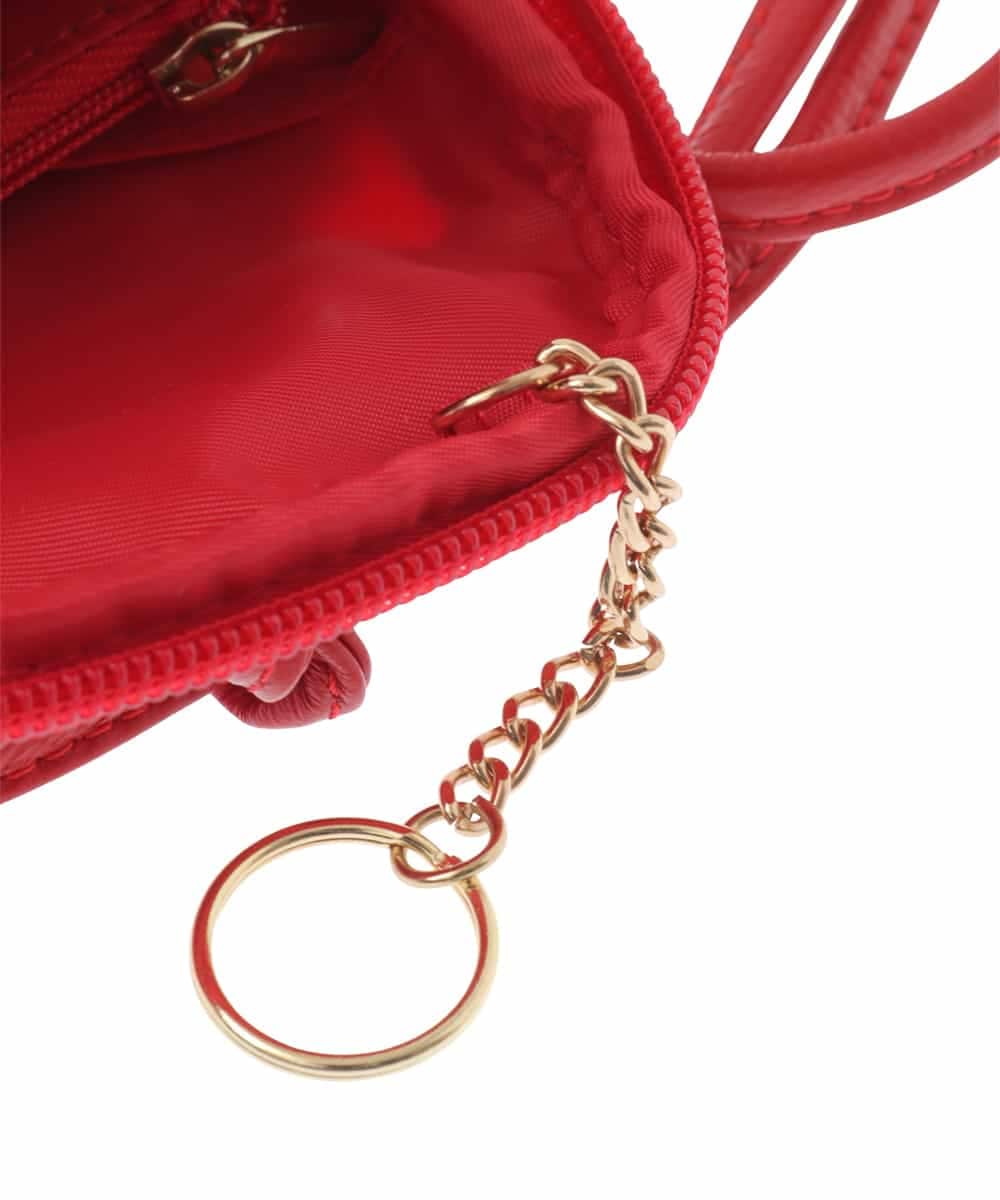 BPKGA30165 MK MICHEL KLEIN BAG(MK ミッシェルクラン バッグ) [200g以下の軽量]牛革ウォレットショルダーバッグ レッド