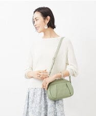 BPKGA31230 MK MICHEL KLEIN BAG(MK ミッシェルクラン バッグ) タックポイントラウンドショルダーバッグ グリーン