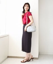 BPKGA31230 MK MICHEL KLEIN BAG(MK ミッシェルクラン バッグ) タックポイントラウンドショルダーバッグ グリーン