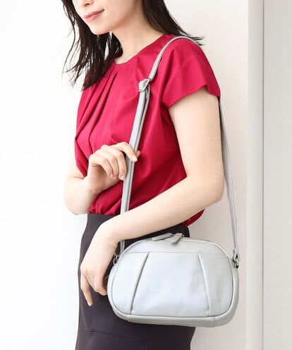 BPKGA31230 MK MICHEL KLEIN BAG タックポイントラウンドショルダーバッグ