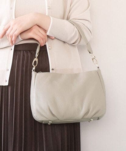 BPKGD01260 MK MICHEL KLEIN BAG [2WAY]ギャザーポイント牛革ワンハンドルバッグ