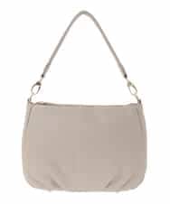 BPKGD01260 MK MICHEL KLEIN BAG(MK ミッシェルクラン バッグ) [2WAY]ギャザーポイント牛革ワンハンドルバッグ ライトグレー