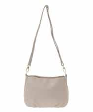 BPKGD01260 MK MICHEL KLEIN BAG(MK ミッシェルクラン バッグ) [2WAY]ギャザーポイント牛革ワンハンドルバッグ ライトグレー