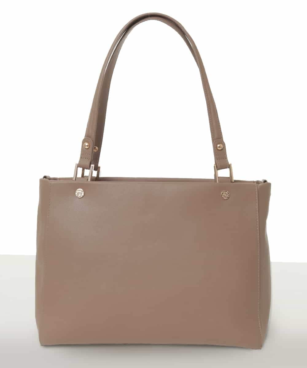 BPKGD04300 MK MICHEL KLEIN BAG(MK ミッシェルクラン バッグ) [2WAY/A4収納可]メタルポイント牛革トートバッグ ライトグレー